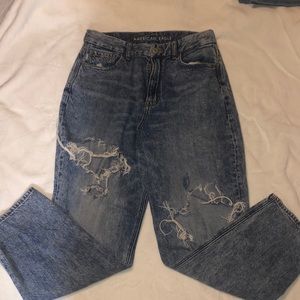 American eagle distressed mom jeans